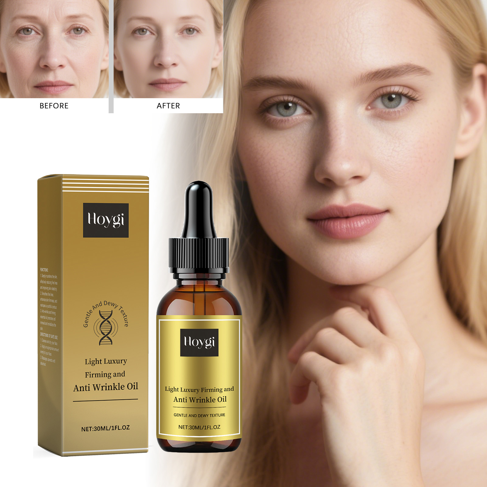 Luxury Natural Skincare - Firming Facial Care Oil Lifting Anti