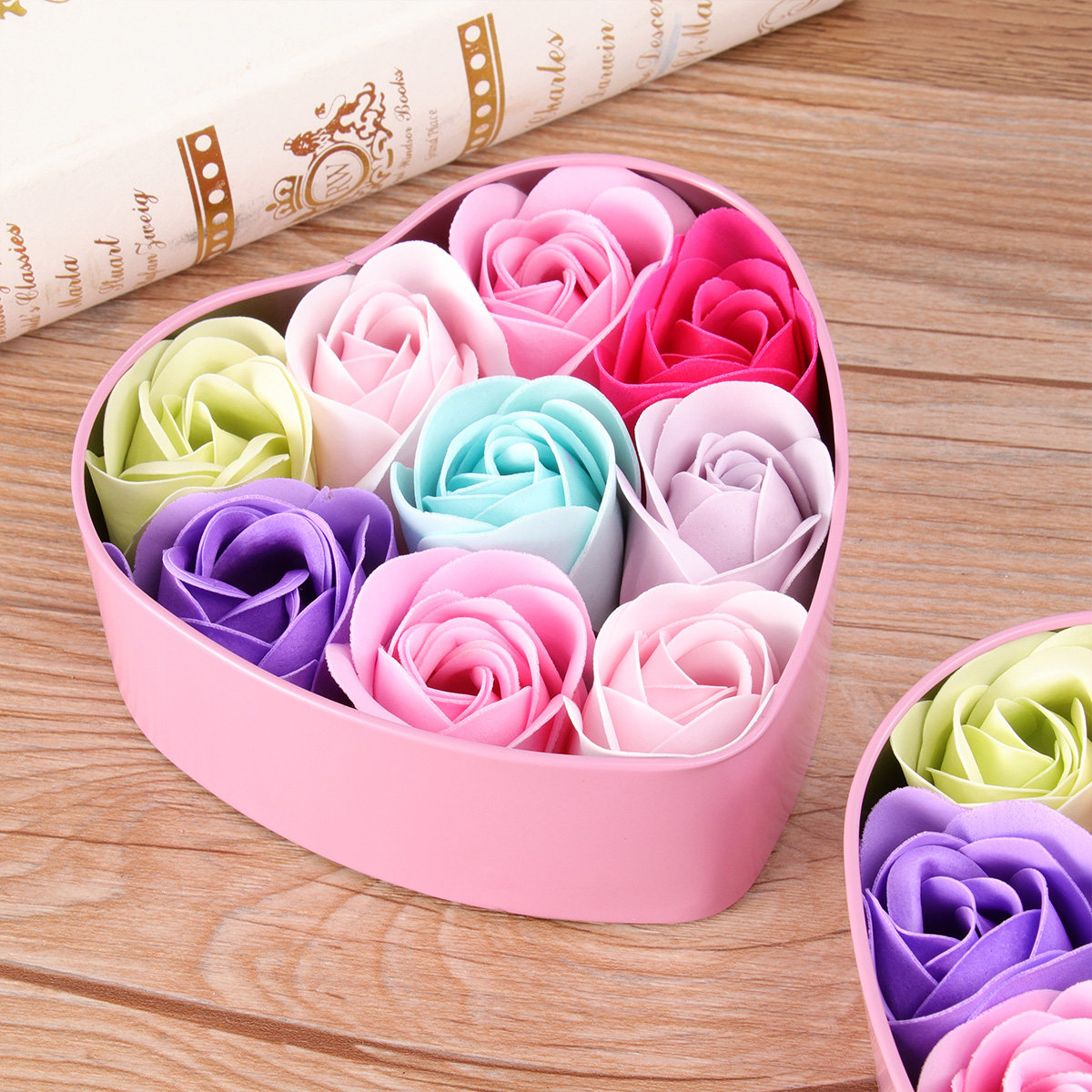 Rose Soap Flower Soap Set in E - Luxury Natural Skincare ulasan dan harga