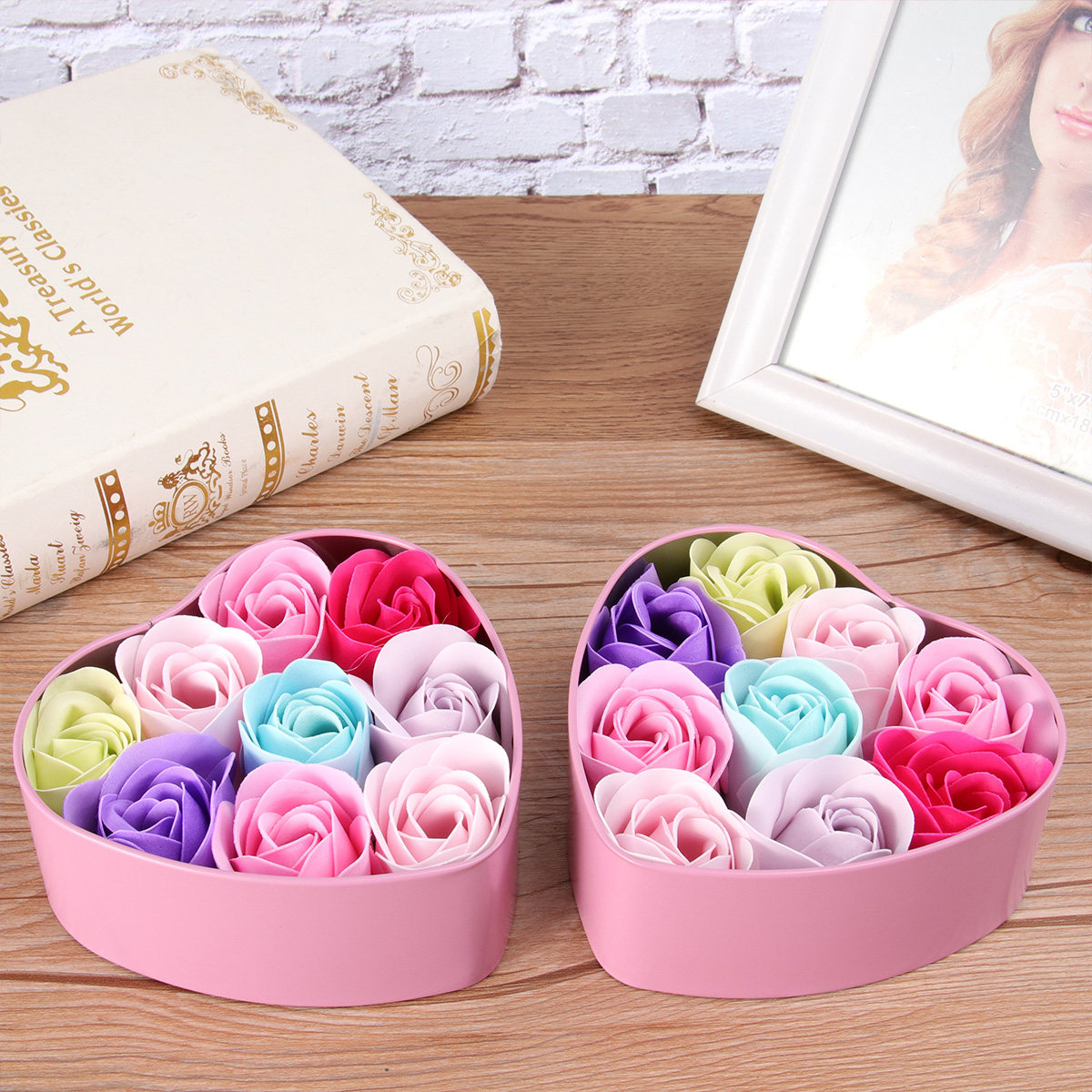 Rose Soap Flower Soap Set in E - Luxury Natural Skincare ulasan dan harga