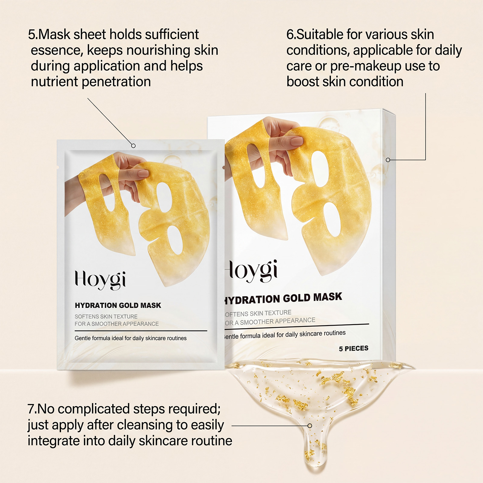 24K Gold Face Mask Niacinamide - Luxury Skincare Mask ulasan dan harga