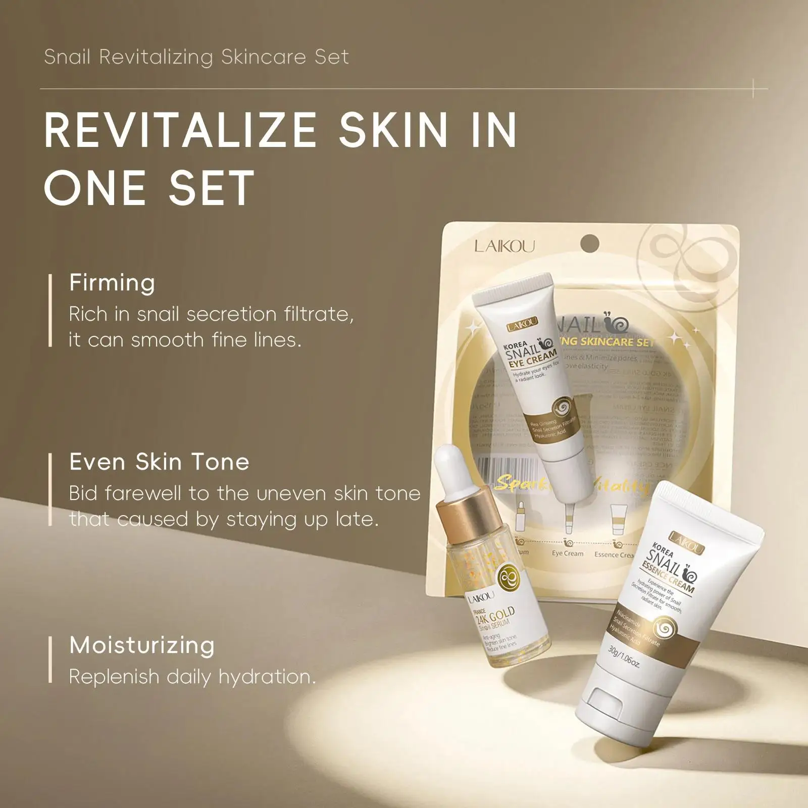 24K Gold Snail Repair Serum Ey - Luxury Natural Skincare ulasan dan harga