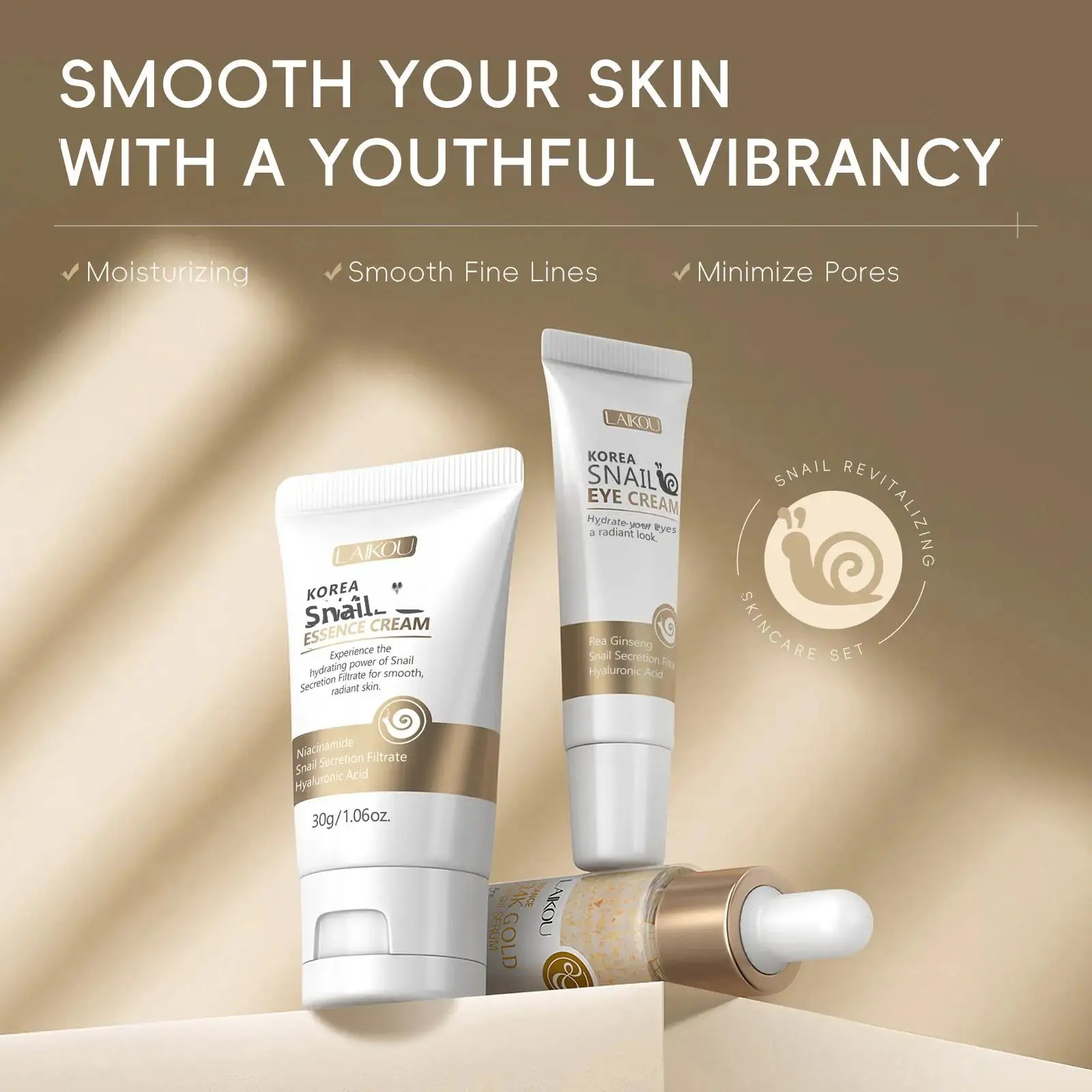 24K Gold Snail Repair Serum Ey - Luxury Natural Skincare ulasan dan harga