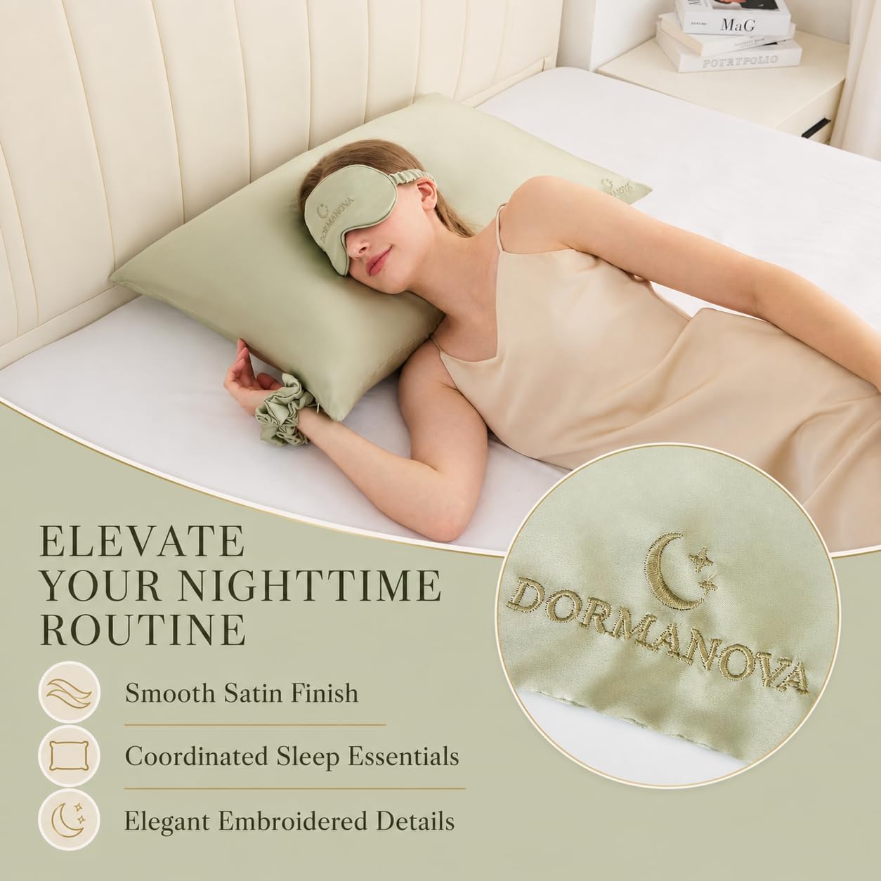 Luxury Satin Sleep Set – Satin - Luxury Skincare Mask ulasan dan harga