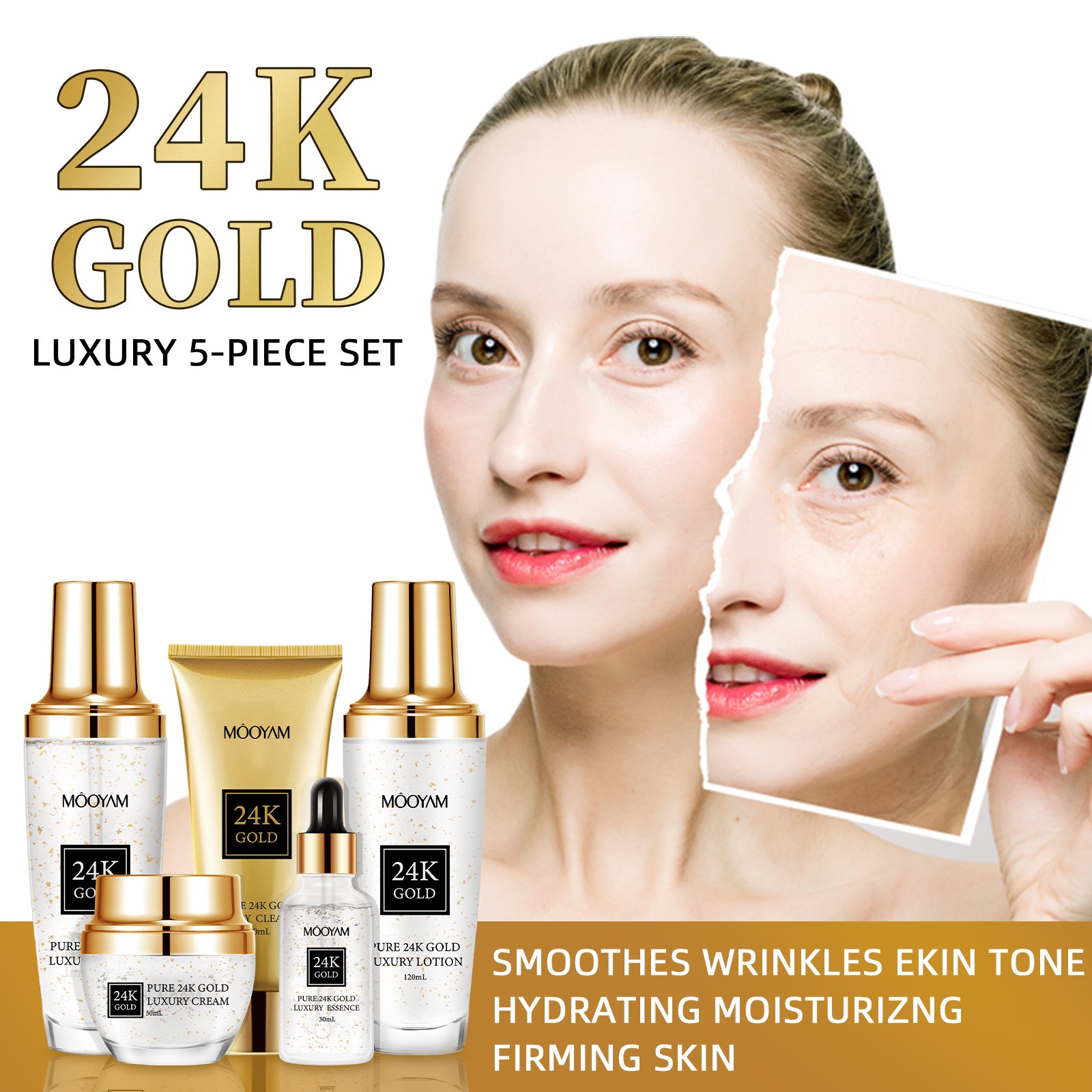 24K Gold LUXURY Moisturizin An - Luxury Skincare Moisturizer ulasan dan harga